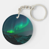 Noordelijke lammeren Aurora Borealis Alaska Stars Sleutelhanger (Achterkant)