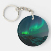 Noordelijke lammeren Aurora Borealis Alaska Stars Sleutelhanger (Voorkant)