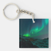 Noordelijke lammeren Aurora Borealis Alaska Stars Sleutelhanger (Voorkant)