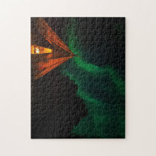Noordelijke lammeren / Aurora borealis in Noorwege Legpuzzel