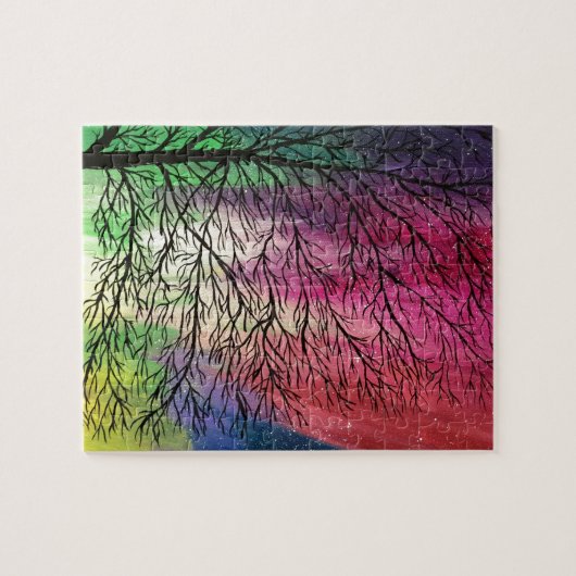 Noordelijke lammeren, Aurora Borealis Legpuzzel (Horizontaal)