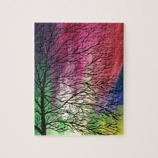 Noordelijke lammeren, Aurora Borealis Legpuzzel (Verticaal)