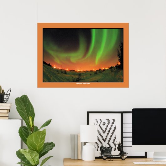 Noordelijke lammeren Aurora Borealis Poster (Thuiskantoor)