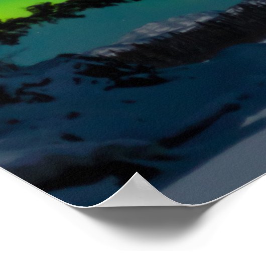 Noordelijke lammeren (Aurora borealis) Poster (Hoek)