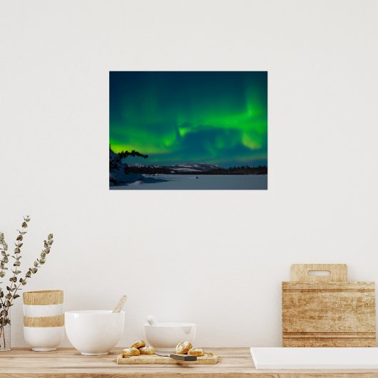 Noordelijke lammeren (Aurora borealis) Poster (Keuken)