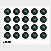 Noordelijke lammeren Aurora Borealis Ronde Sticker (Vel)