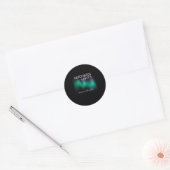 Noordelijke lammeren Aurora Borealis Ronde Sticker (Envelop)
