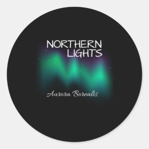 Noordelijke lammeren Aurora Borealis Ronde Sticker