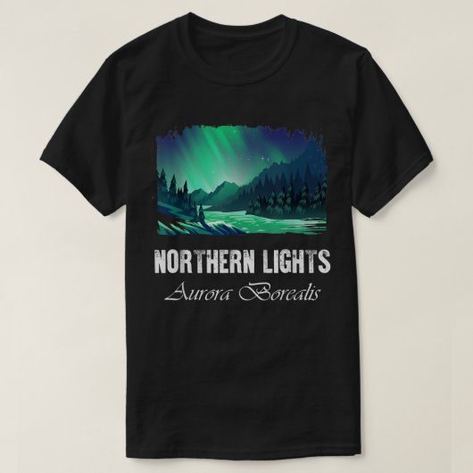Noordelijke lammeren, Aurora Borealis T-shirt (Design voorkant)