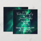 Noordelijke lammeren / Aurora Borealis Wedding Kaart (Voorkant / Achterkant)