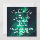 Noordelijke lammeren / Aurora Borealis Wedding Kaart (Voorkant)