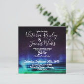Noordelijke lammeren / Aurora Borealis Wedding Kaart (Staand voorkant)