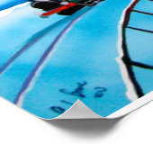 Noordelijke lampjes aurora borealis schilderij G B Poster (Hoek)