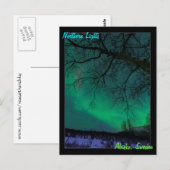 Noordelijke lampjes in het Zweedse Briefkaart (Voorkant / Achterkant)