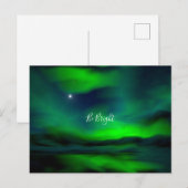 Noordelijke lampjes Nord Star be Bright Typografie Briefkaart (Voorkant / Achterkant)