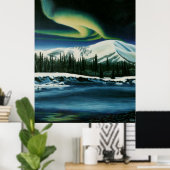 Noordelijke lampjes Schilderen Poster van Canada (Thuiskantoor)