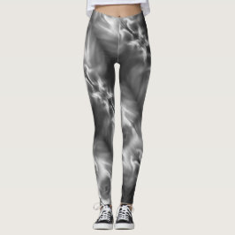 Noordelijke lampjes zwart-wit - Leggings
