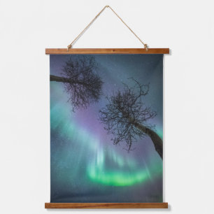 Noordelijke lichtbomen hangend wandkleed