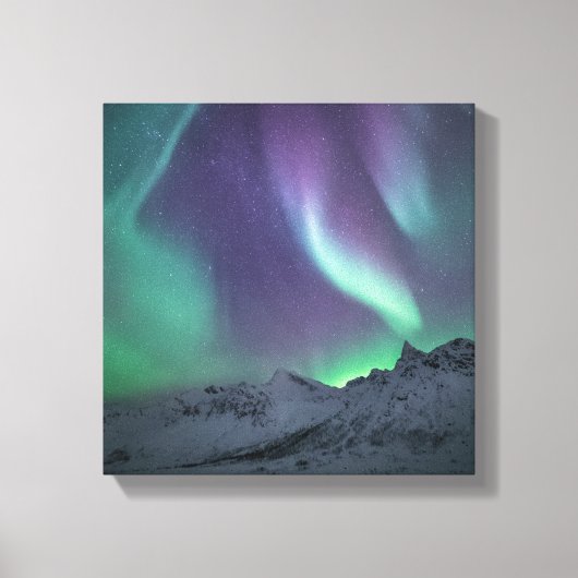 Noordelijke Lichte Bergen Canvas Afdruk (Voorkant)