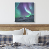 Noordelijke Lichte Bergen Canvas Afdruk (Insitu (Slaapkamer))