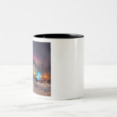 Noordelijke lichten 003 tweekleurige koffiemok (Center)