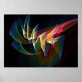 Noordelijke lichten, Abstracte regenboog Aurora kl Poster (Voorkant)