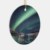Noordelijke Lichten Arctisch Keramisch Ornament (Rechts)