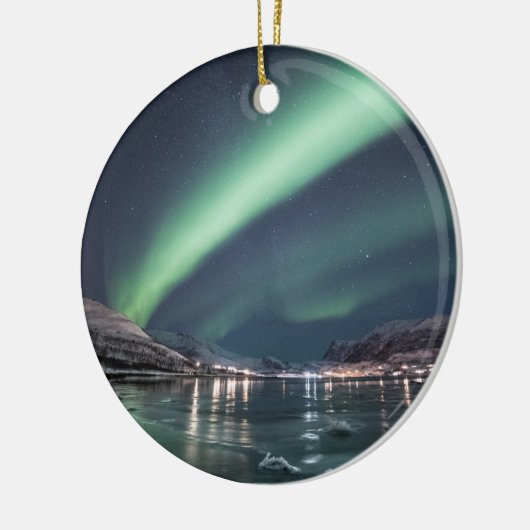 Noordelijke Lichten Arctisch Keramisch Ornament (Links)