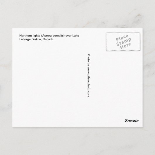 Noordelijke lichten (Aurora borealis) Briefkaart (Achterkant)
