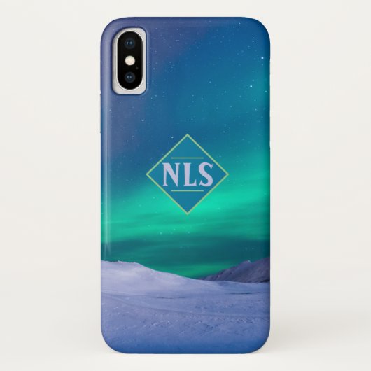 Noordelijke Lichten Aurora Borealis en sneeuw. Case-Mate iPhone Case (Achterkant)