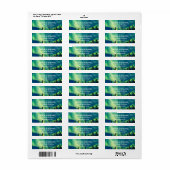 Noordelijke Lichten Aurora Borealis Naight Sky Ret Etiket (Full Sheet)