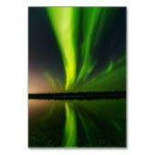 Noordelijke Lichten Aurora Borealis Night Sky Wedd Kaart (Achterkant)