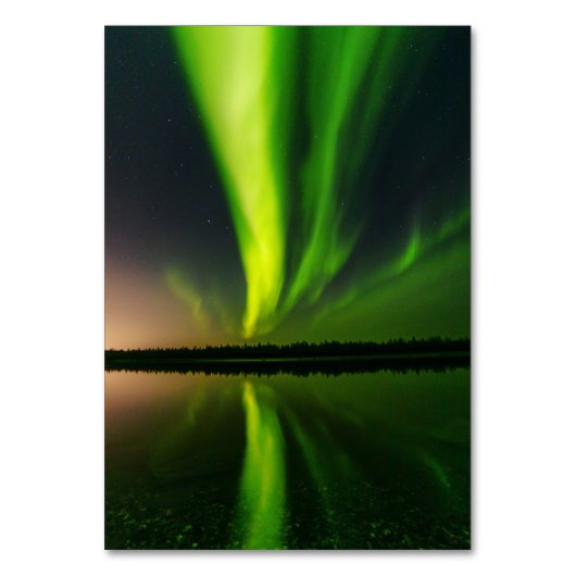 Noordelijke Lichten Aurora Borealis Night Sky Wedd Kaart (Achterkant)
