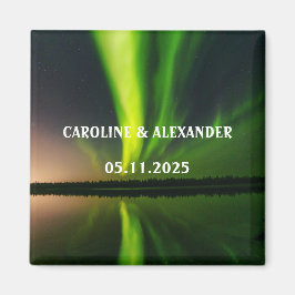 Noordelijke Lichten Aurora Borealis Night Sky Wedd Magneet