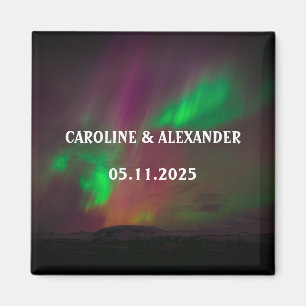 Noordelijke Lichten Aurora Borealis Night Sky Wedd Magneet