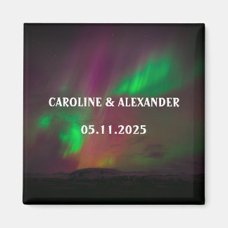 Noordelijke Lichten Aurora Borealis Night Sky Wedd Magneet