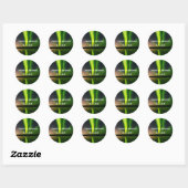 Noordelijke Lichten Aurora Borealis Night Sky Wedd Ronde Sticker (Vel)