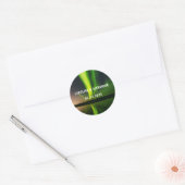 Noordelijke Lichten Aurora Borealis Night Sky Wedd Ronde Sticker (Envelop)