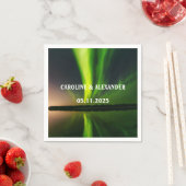 Noordelijke Lichten Aurora Borealis Night Sky Wedd Servet (Insitu)