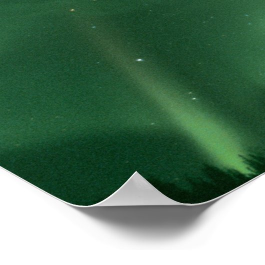 Noordelijke lichten, Aurora borealis, over de gron Poster (Hoek)