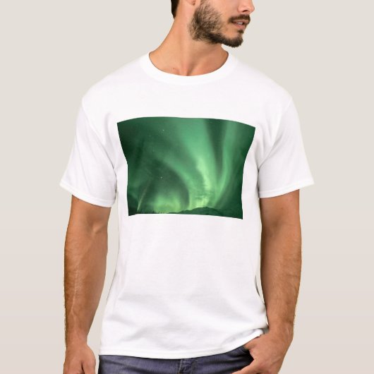 Noordelijke lichten, Aurora borealis, over de gron T-shirt (Voorkant)