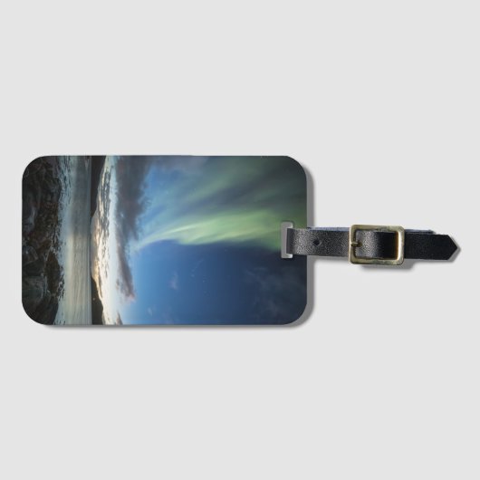 Noordelijke lichten bagagelabel (Voorkant (horizontaal))