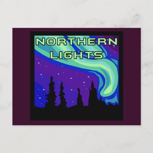 Noordelijke lichten briefkaart (Voorkant)