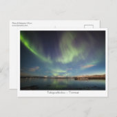 Noordelijke lichten briefkaart (Voorkant / Achterkant)
