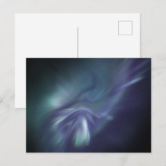 Noordelijke lichten briefkaart (Voorkant / Achterkant)