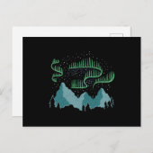 Noordelijke lichten briefkaart (Voorkant / Achterkant)