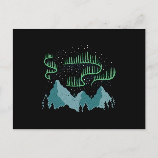 Noordelijke lichten briefkaart (Voorkant)