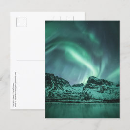 Noordelijke lichten briefkaart