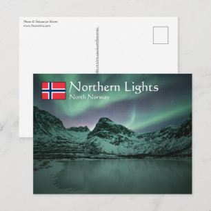Noordelijke lichten briefkaart