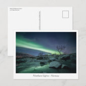 Noordelijke lichten briefkaart (Voorkant / Achterkant)